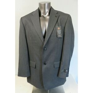 Mens HAGGAR Gray 2 Button Suit Formal Jacket‎ New Size 42L Single Vent